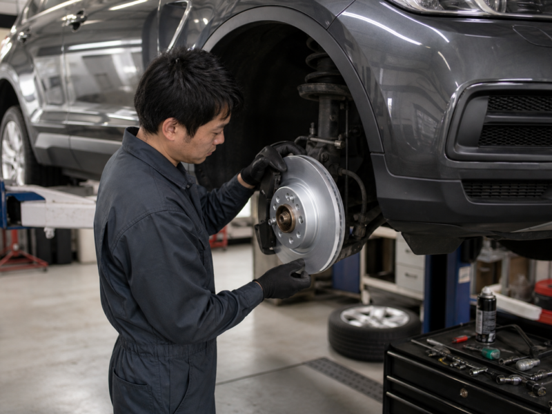 アウディ Q5 ブレーキ異音 ローター・パッド交換 施工事例 ハードワーカーズ 仙台店
