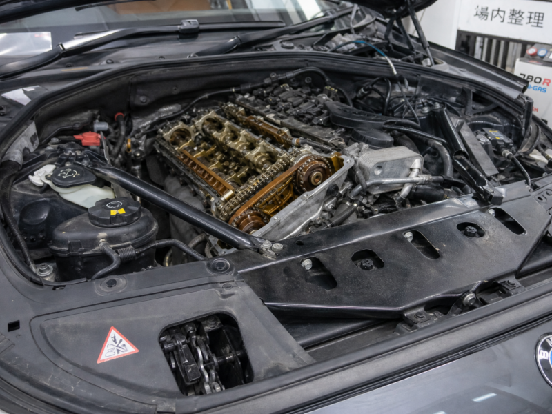 BMW 5シリーズ タイミングチェーン異音 症状1 施工事例 ハードワーカーズ 仙台店