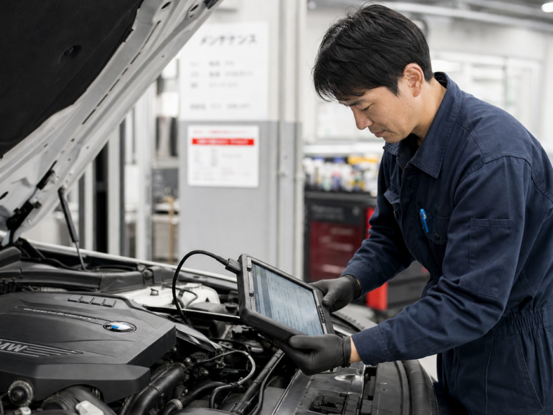 BMW 5シリーズ タイミングチェーン異音 異音確認・診断 施工事例 ハードワーカーズ 仙台店