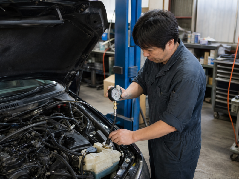 ジャガー XF 冷却水漏れ 確認 施工事例 ハードワーカーズ 仙台店