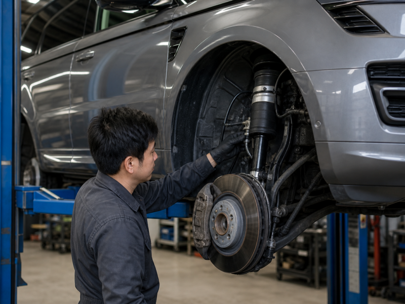 ランドローバー Discovery エアサス異音 車高確認 施工事例 ハードワーカーズ 仙台店