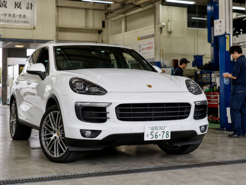 ポルシェ Cayenne エンジンオイル漏れ メイン 施工事例 ハードワーカーズ 仙台店